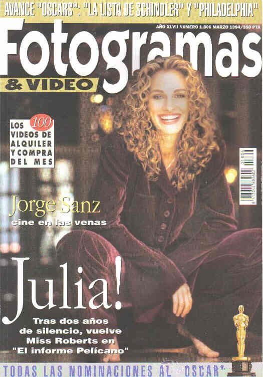 FOTOGRAMAS magazine cover Issue 1806 March 1994