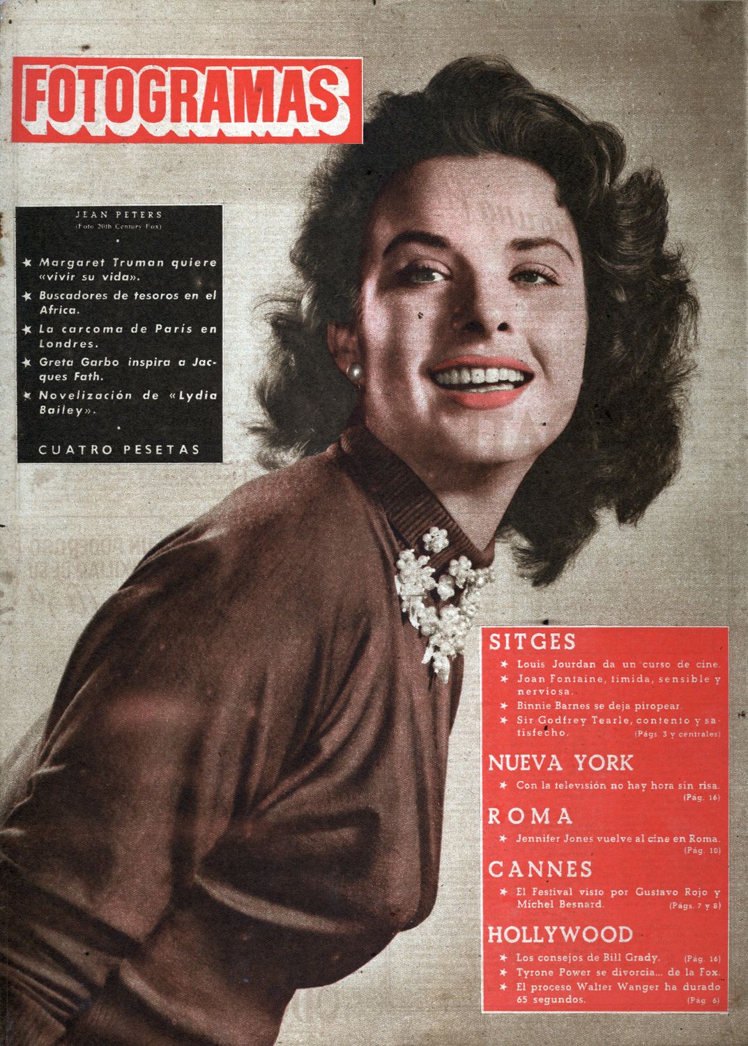 FOTOGRAMAS magazine cover Issue 183 16 May 1952