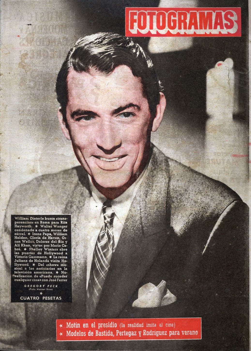 FOTOGRAMAS magazine cover Issue 184 23 May 1952