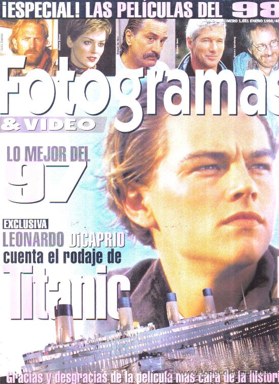 FOTOGRAMAS magazine cover Issue 1851 January 1998