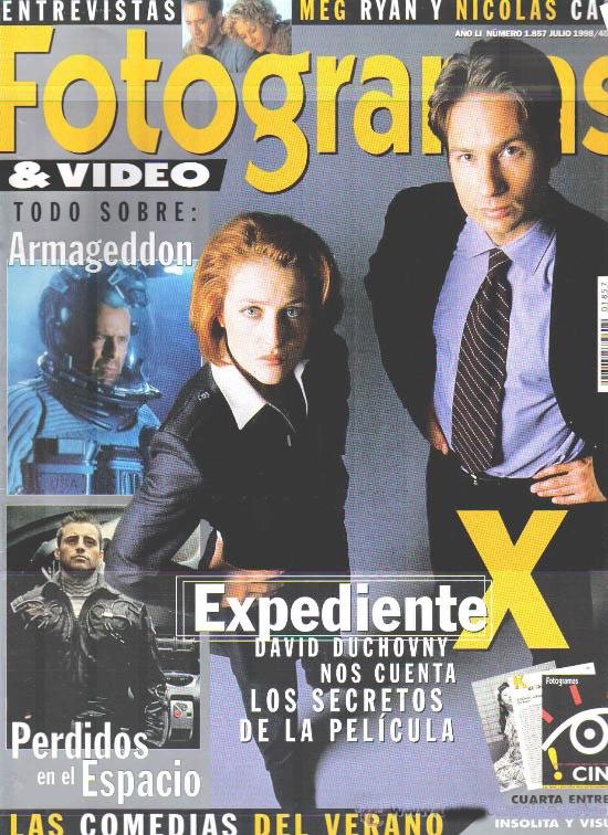 FOTOGRAMAS magazine cover Issue 1857 July 1998