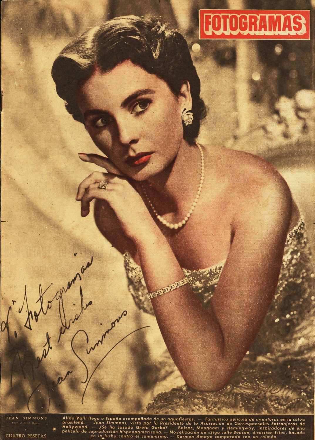 FOTOGRAMAS magazine cover Issue 186 6 June 1952