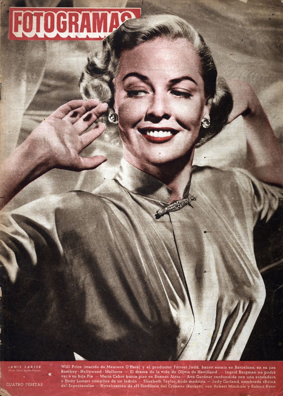FOTOGRAMAS magazine cover Issue 190 11 July 1952