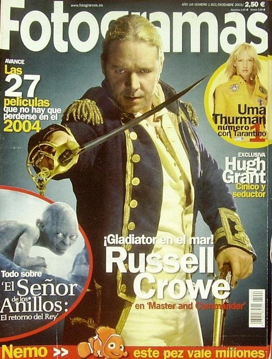 FOTOGRAMAS magazine cover Issue 1922 December 2003