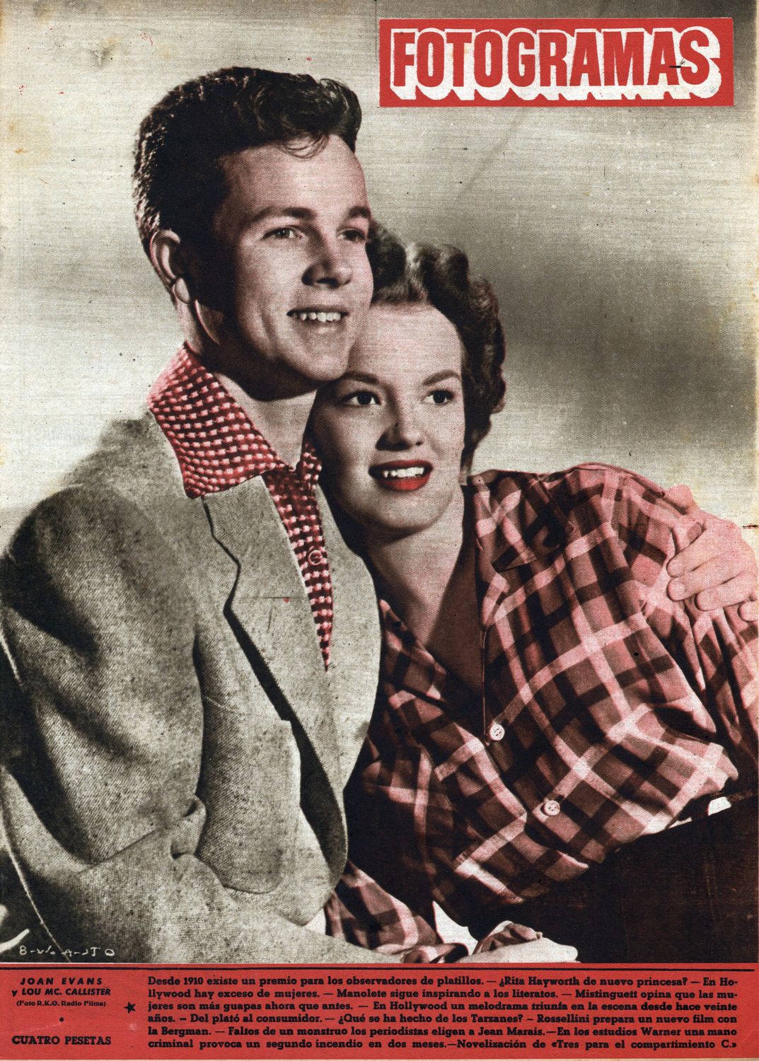 FOTOGRAMAS magazine cover Issue 194 8 August 1952