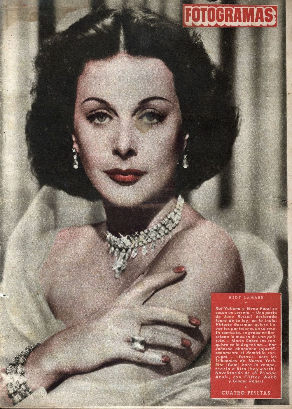 FOTOGRAMAS magazine cover Issue 195 15 August 1952