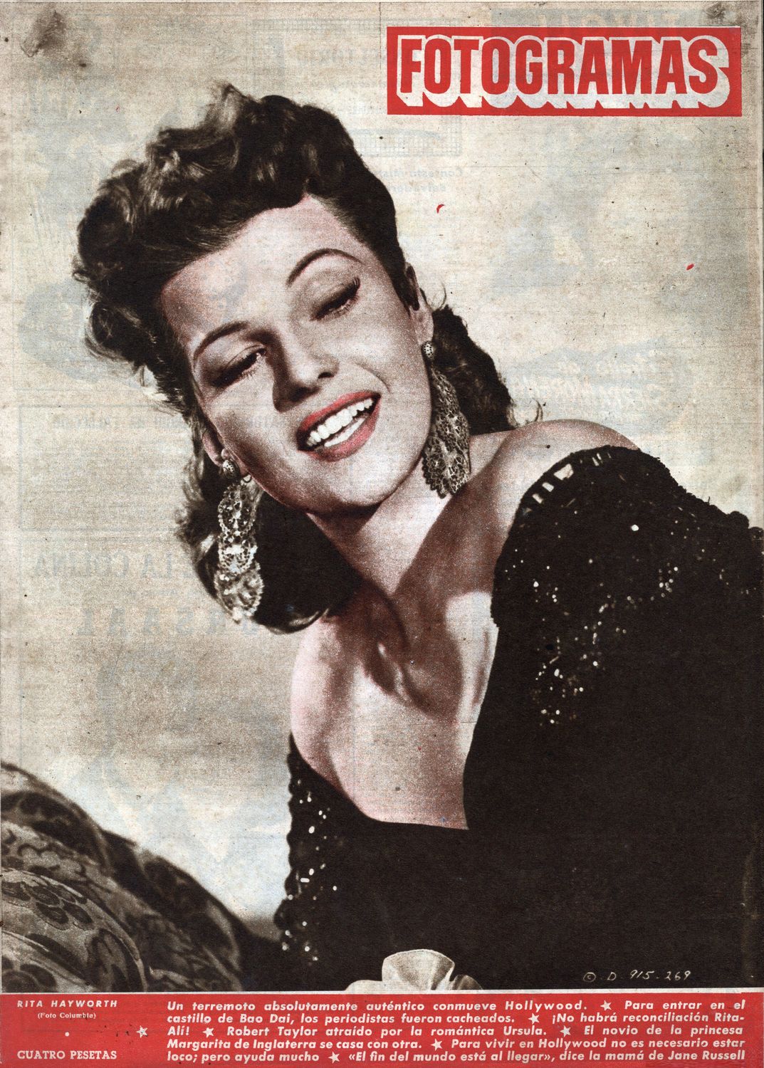 FOTOGRAMAS magazine cover Issue 197 29 August 1952