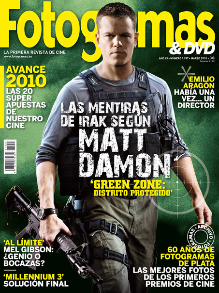 FOTOGRAMAS magazine cover Issue 1997 March 2010