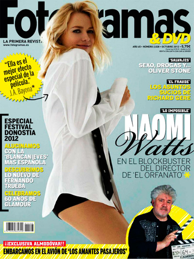 FOTOGRAMAS magazine cover Issue 2028 October 2012