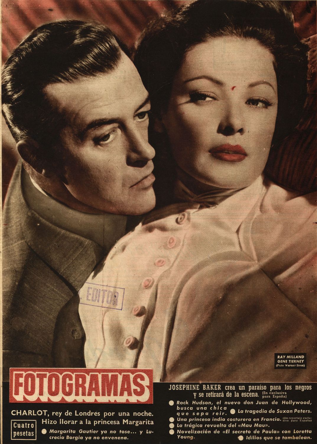 FOTOGRAMAS magazine cover Issue 207 7 November 1952