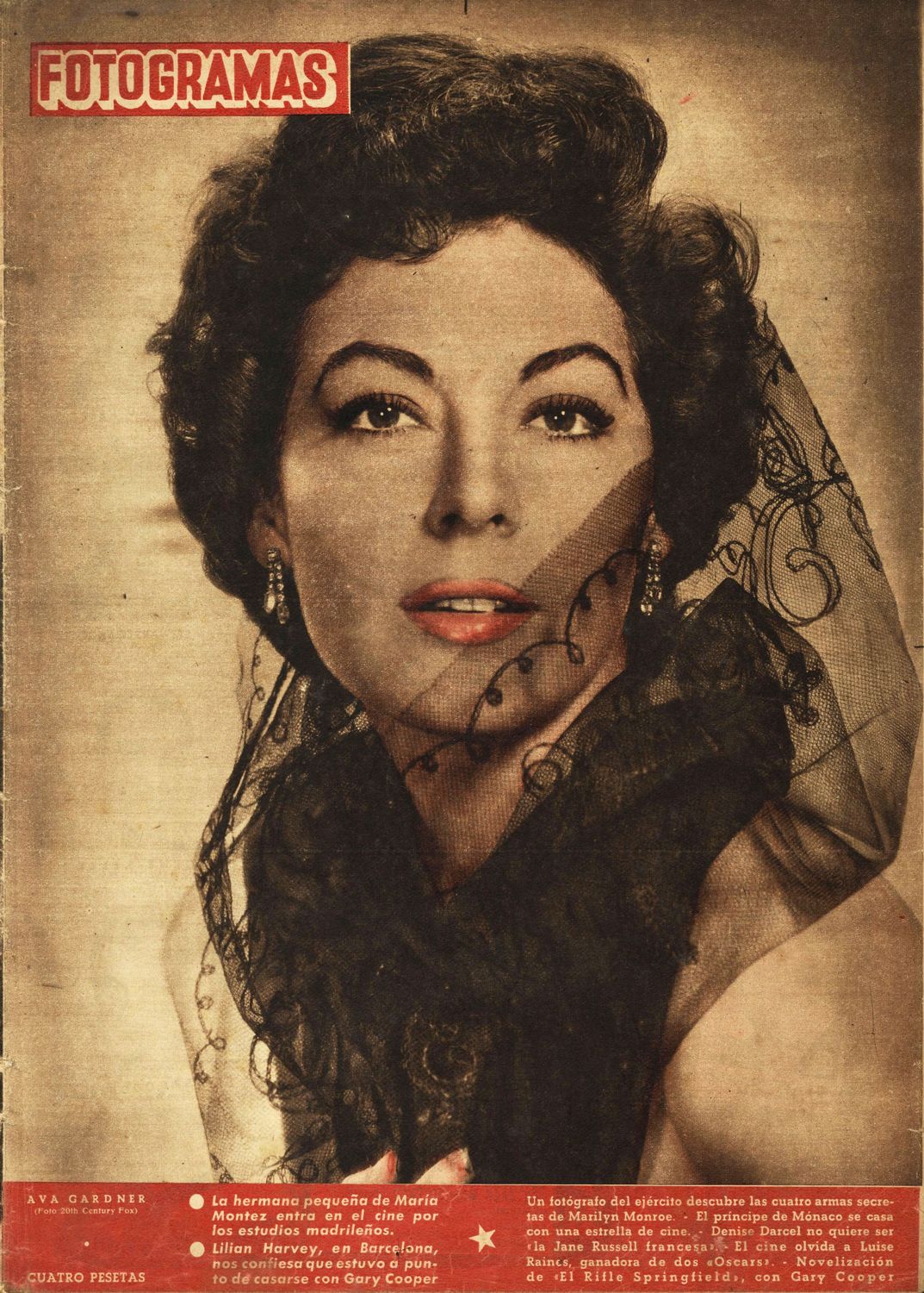 FOTOGRAMAS magazine cover Issue 211 5 December 1952