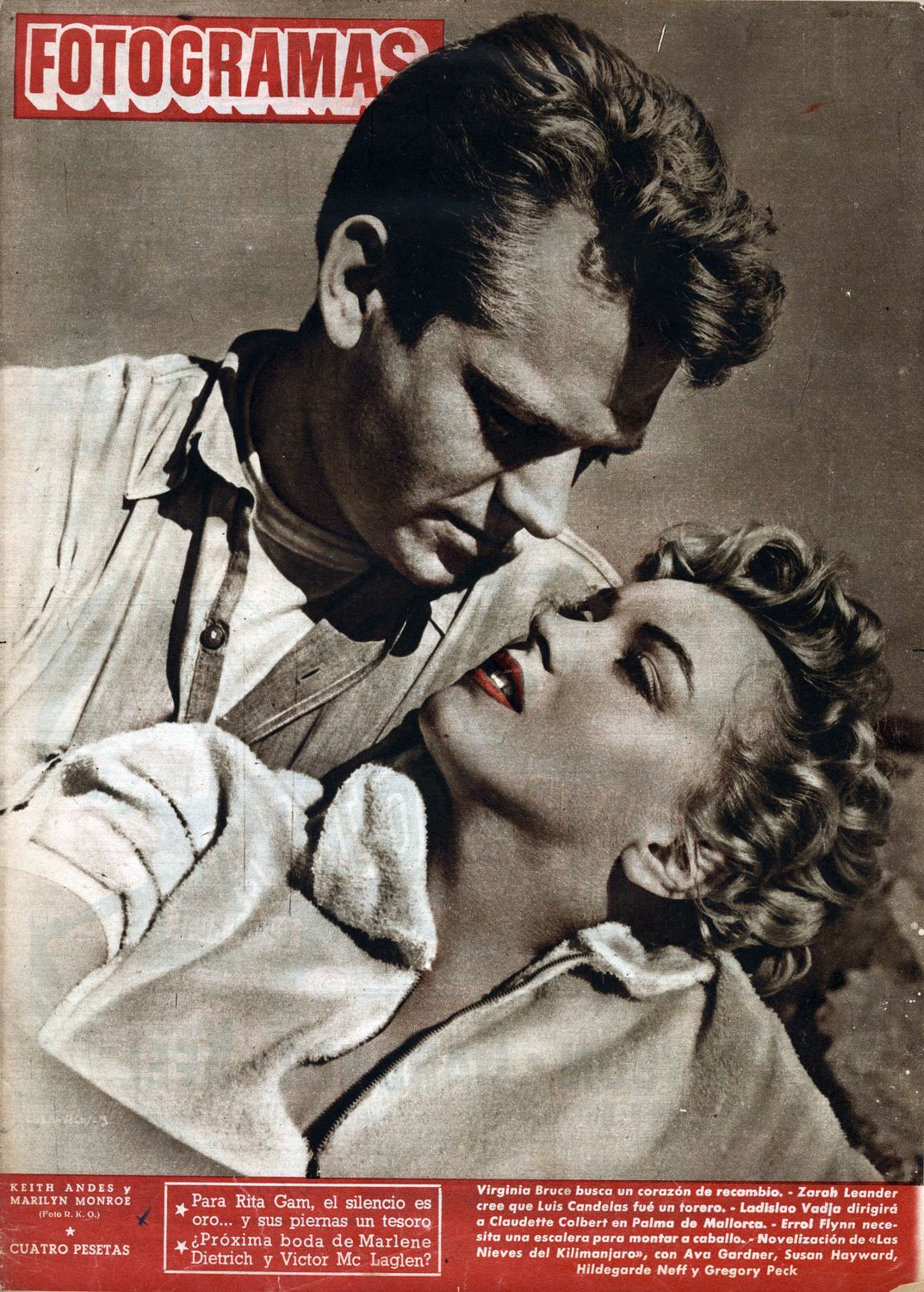 FOTOGRAMAS magazine cover Issue 212 12 December 1952