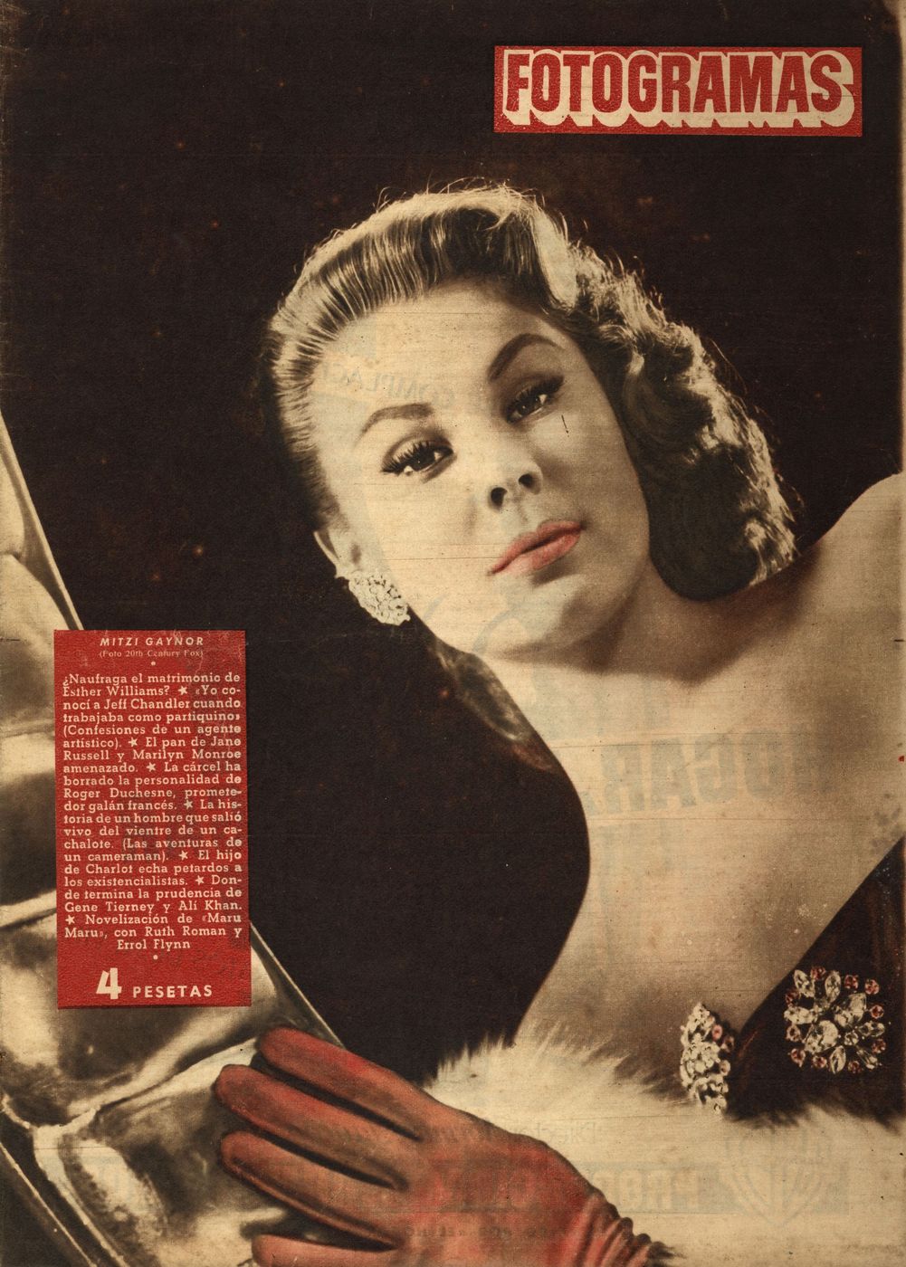 FOTOGRAMAS magazine cover Issue 219 30 January 1953