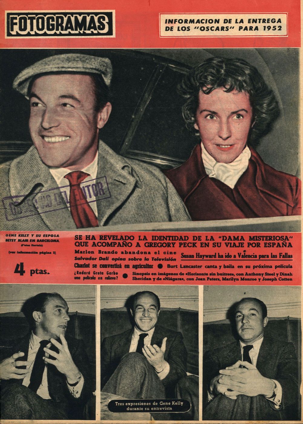 FOTOGRAMAS magazine cover Issue 227 27 March 1953
