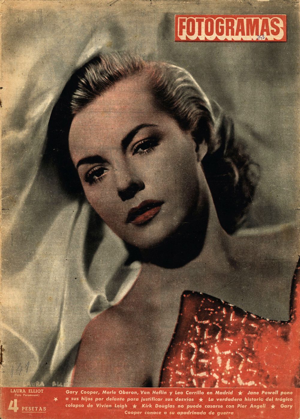 FOTOGRAMAS magazine cover Issue 243 17 July 1953