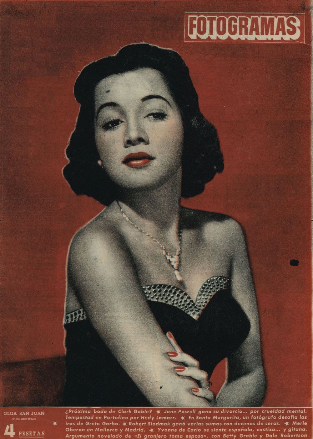FOTOGRAMAS magazine cover Issue 248 21 August 1953