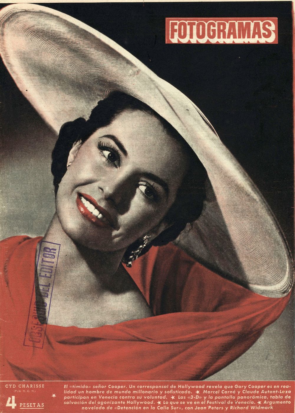 FOTOGRAMAS magazine cover Issue 249 28 August 1953