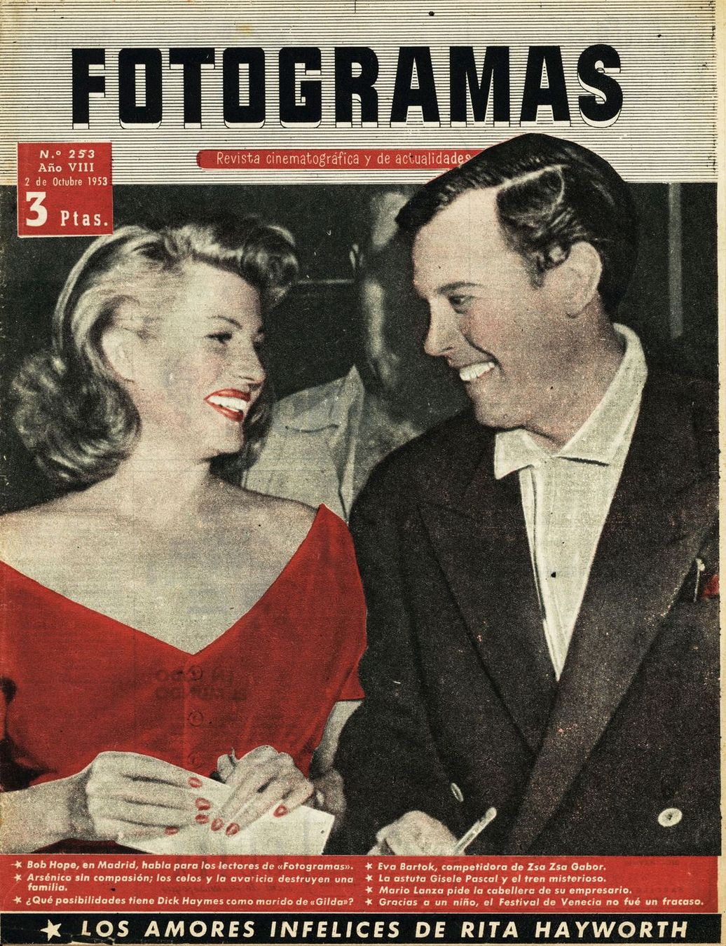 FOTOGRAMAS magazine cover Issue 253 25 September 1953