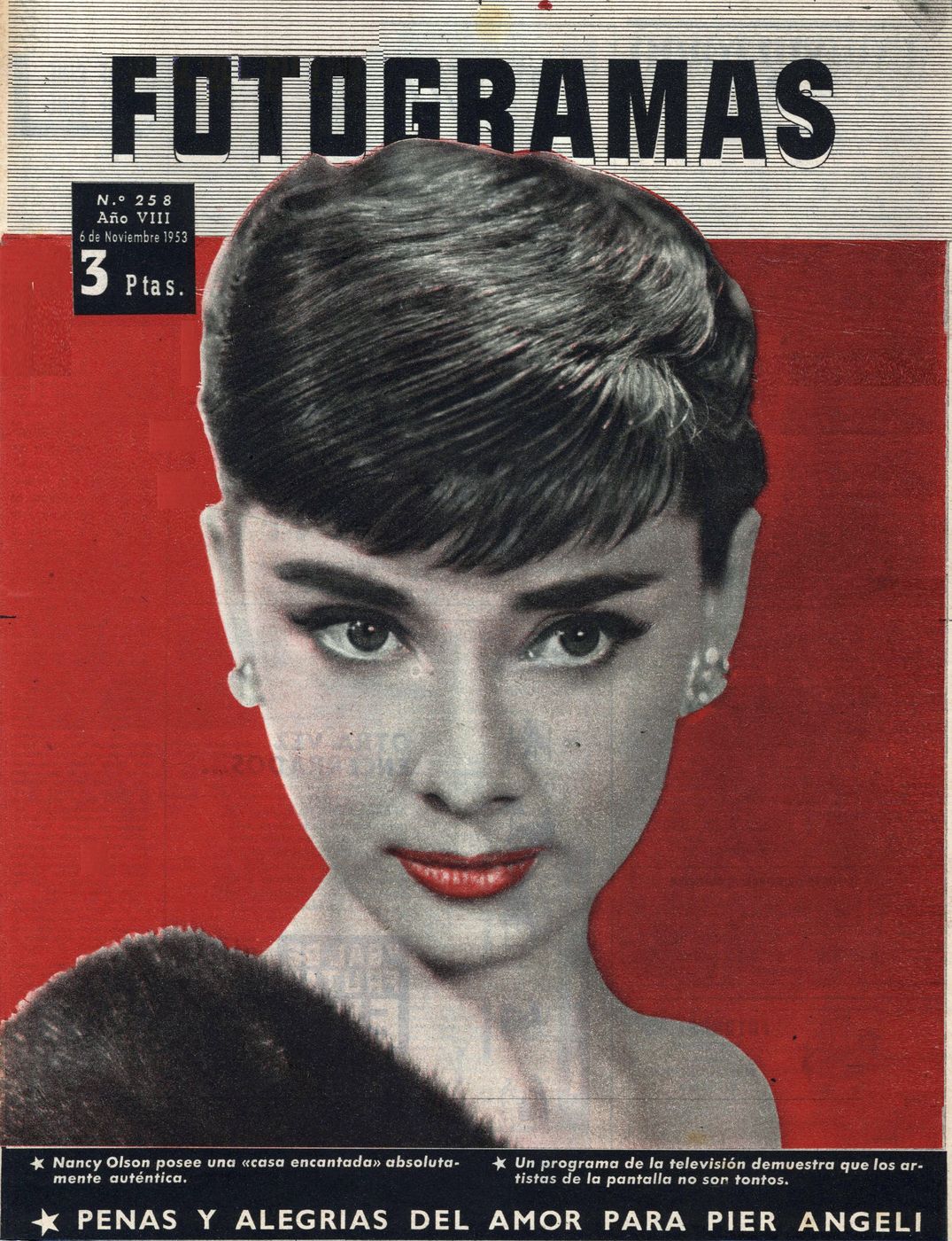 FOTOGRAMAS magazine cover Issue 258 6 November 1953