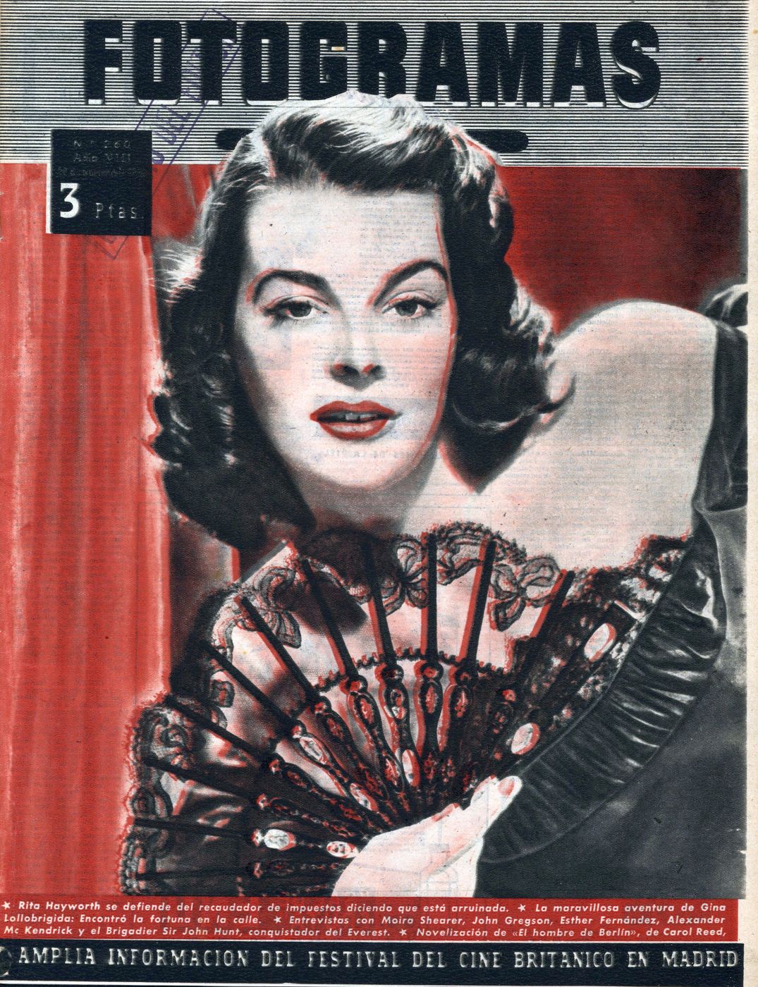 FOTOGRAMAS magazine cover Issue 260 20 November 1953