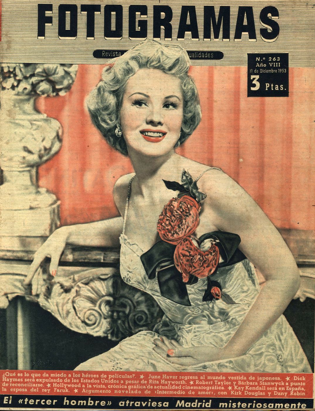 FOTOGRAMAS magazine cover Issue 263 11 December 1953