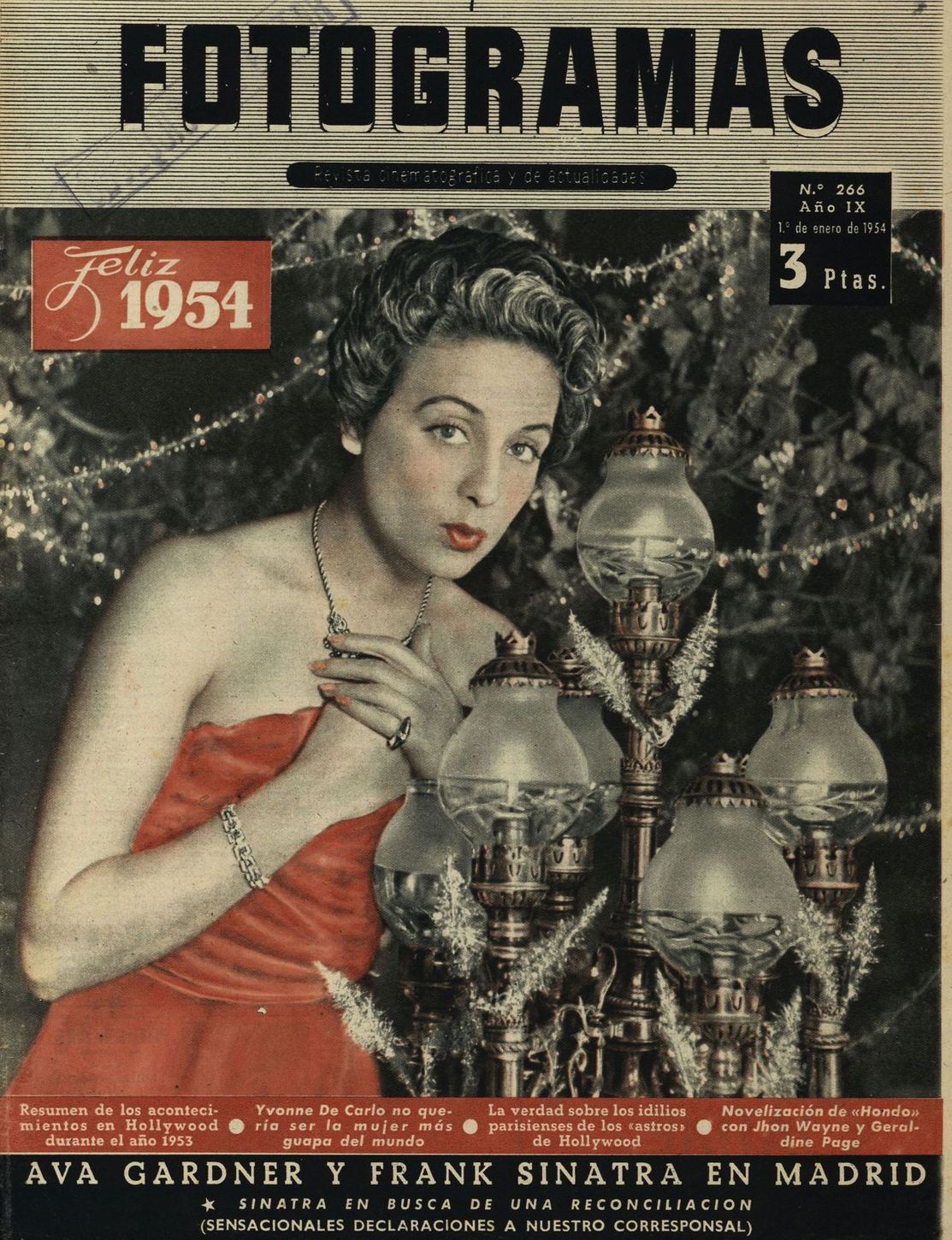 FOTOGRAMAS magazine cover Issue 266 1 January 1954