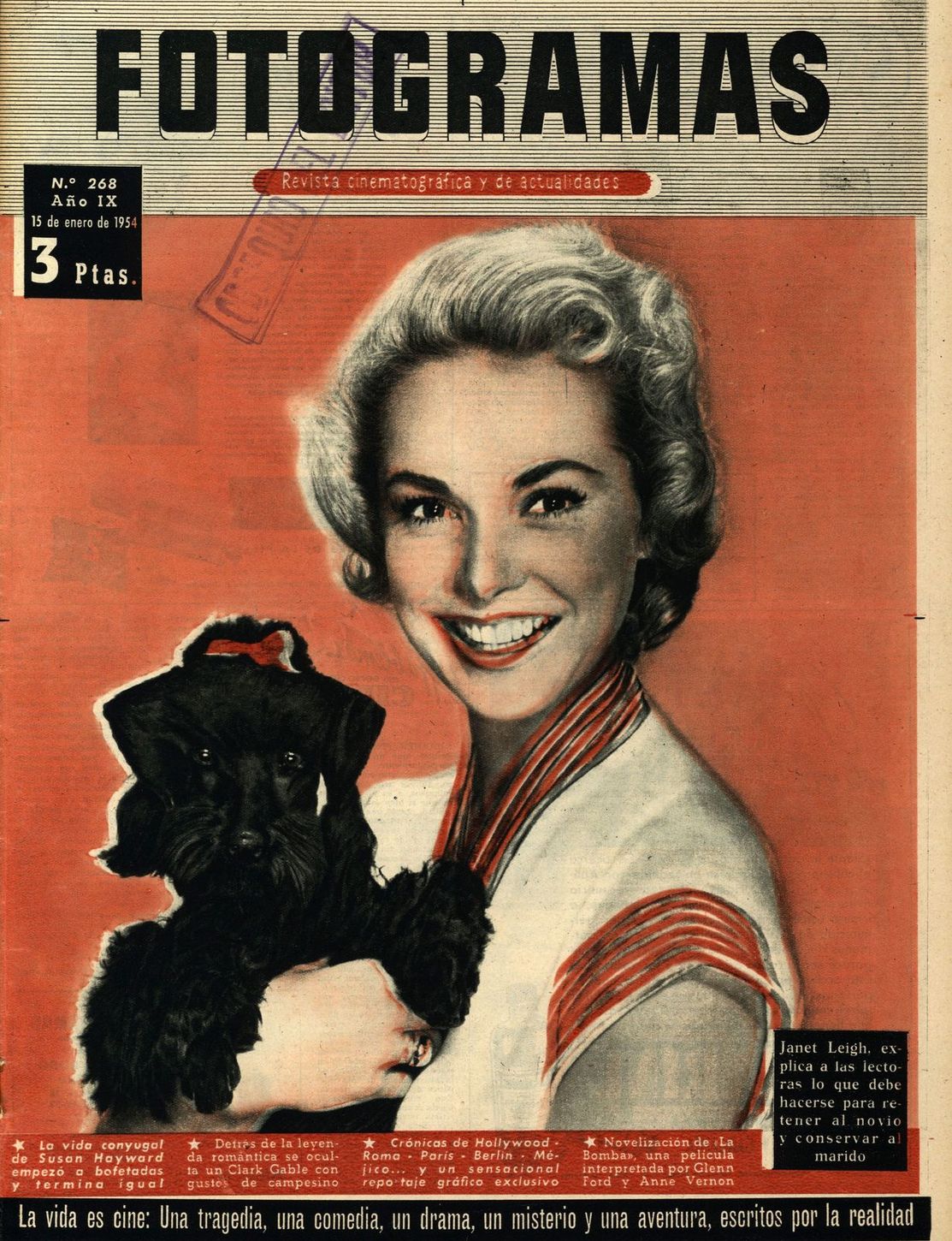 FOTOGRAMAS magazine cover Issue 268 15 January 1954