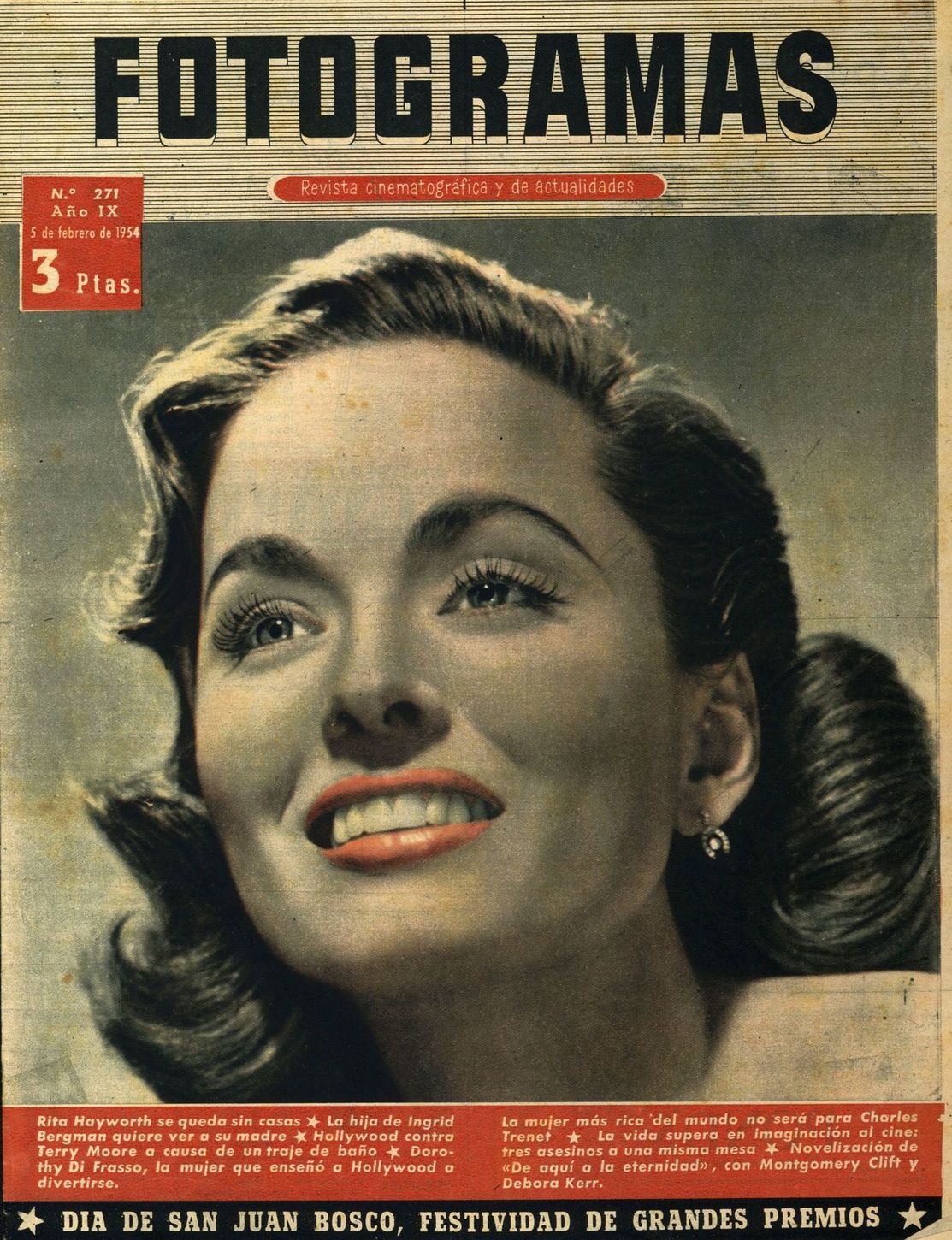 FOTOGRAMAS magazine cover Issue 271 5 February 1954