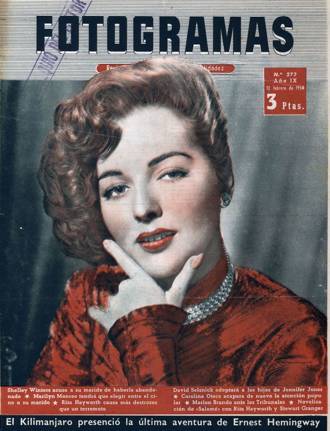 FOTOGRAMAS magazine cover Issue 272 12 February 1954