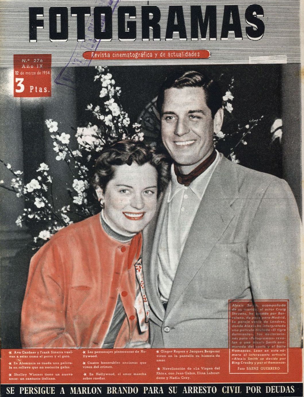 FOTOGRAMAS magazine cover Issue 276 12 March 1954