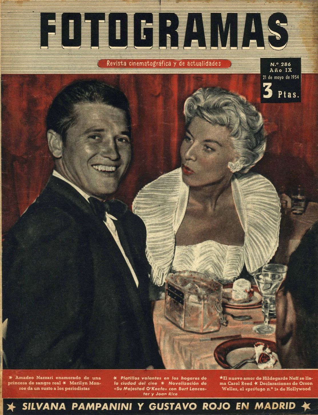 FOTOGRAMAS magazine cover Issue 286 21 May 1954