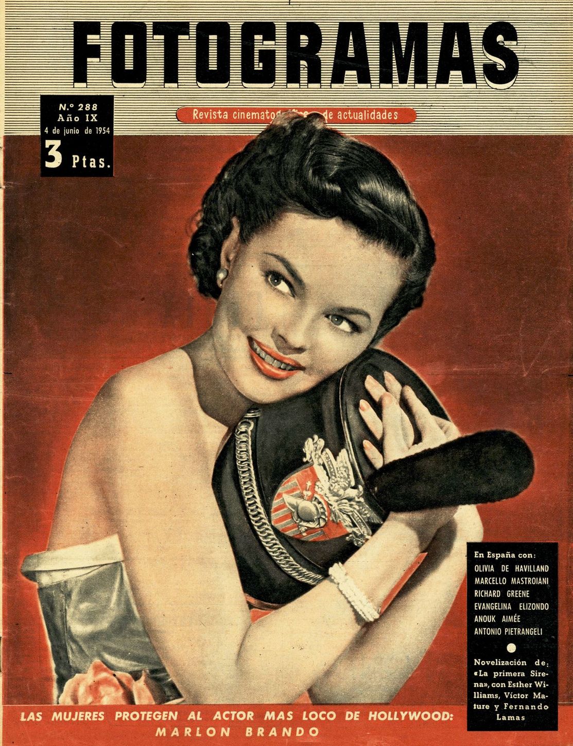 FOTOGRAMAS magazine cover Issue 288 4 June 1954