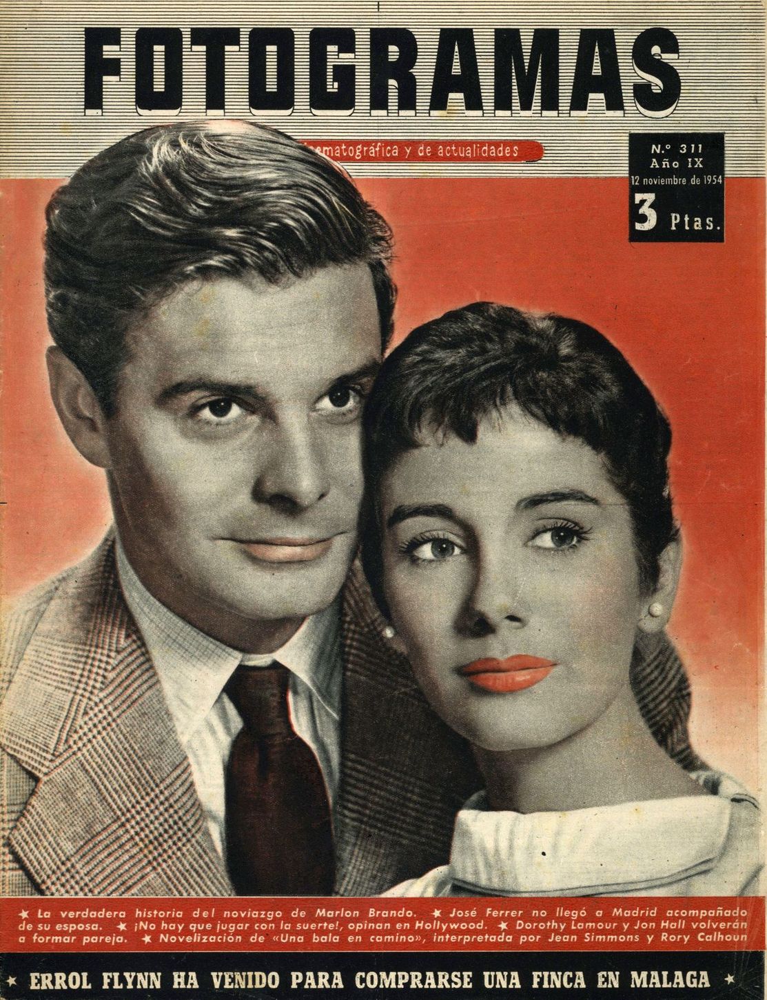 FOTOGRAMAS magazine cover Issue 311 12 November 1954