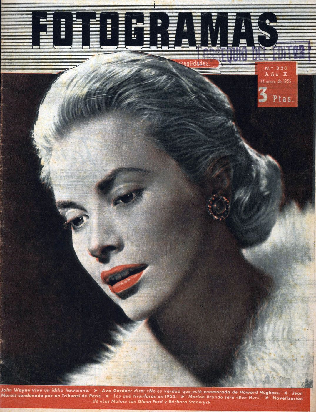 FOTOGRAMAS magazine cover Issue 320 14 January 1955