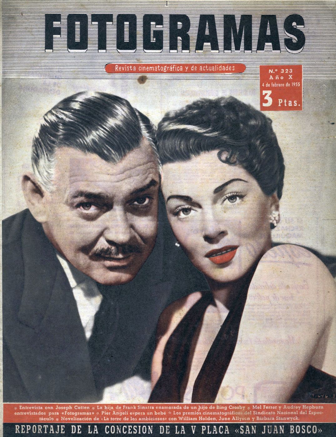 FOTOGRAMAS magazine cover Issue 323 4 February 1955