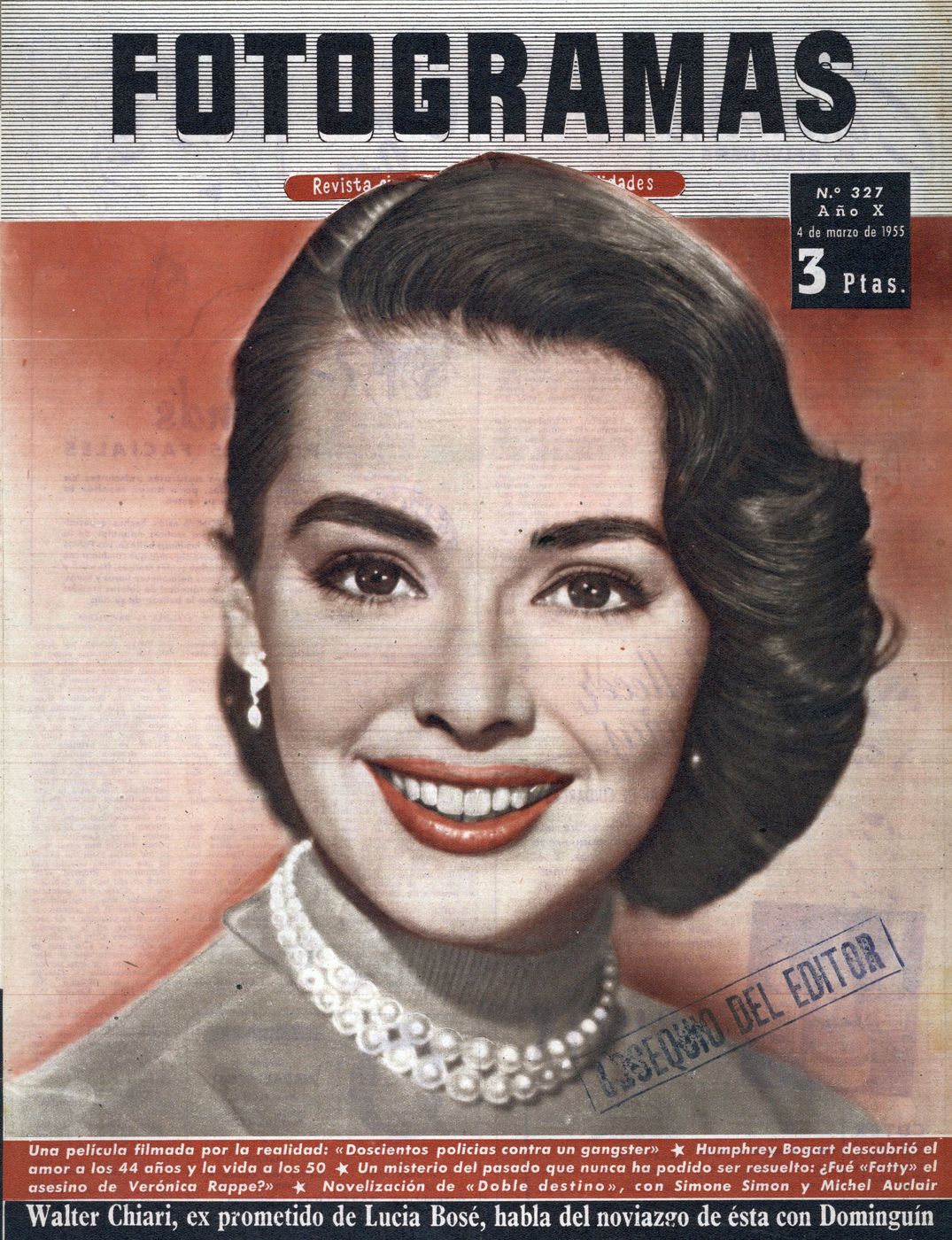 FOTOGRAMAS magazine cover Issue 327 3 March 1955