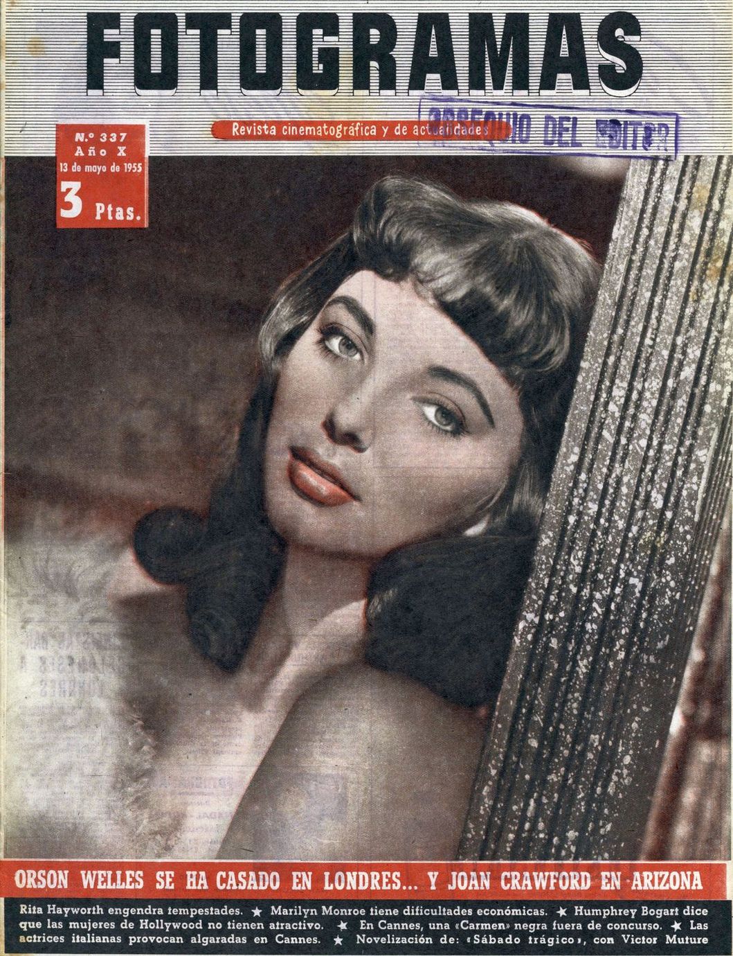 FOTOGRAMAS magazine cover Issue 337 12 May 1955