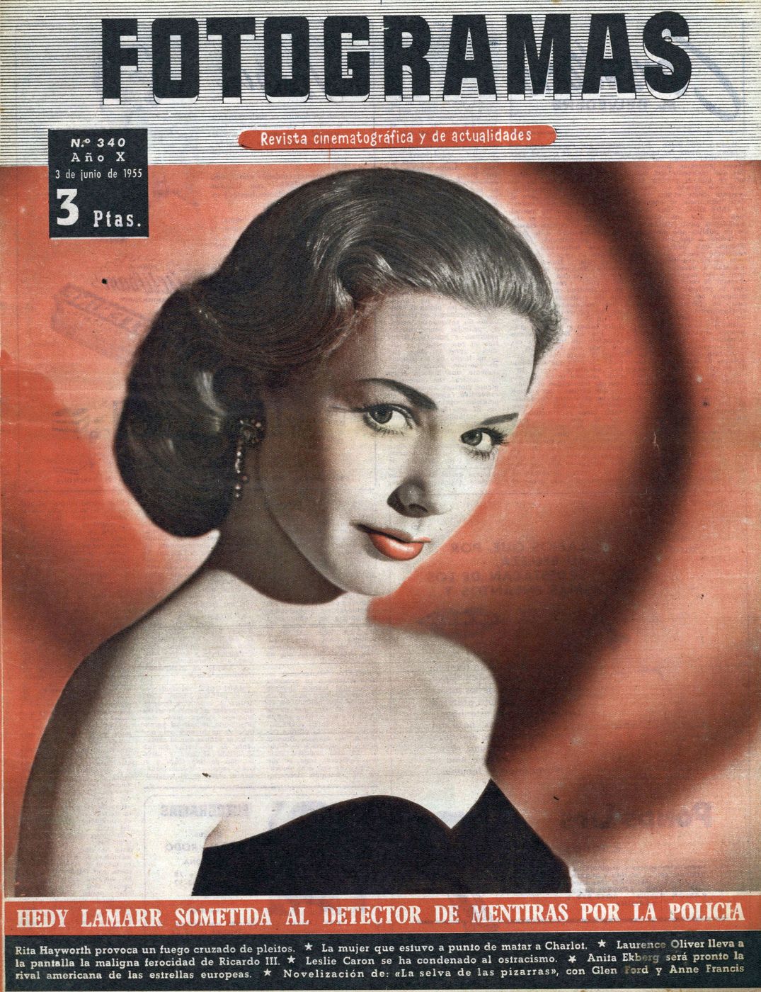 FOTOGRAMAS magazine cover Issue 340 2 June 1955