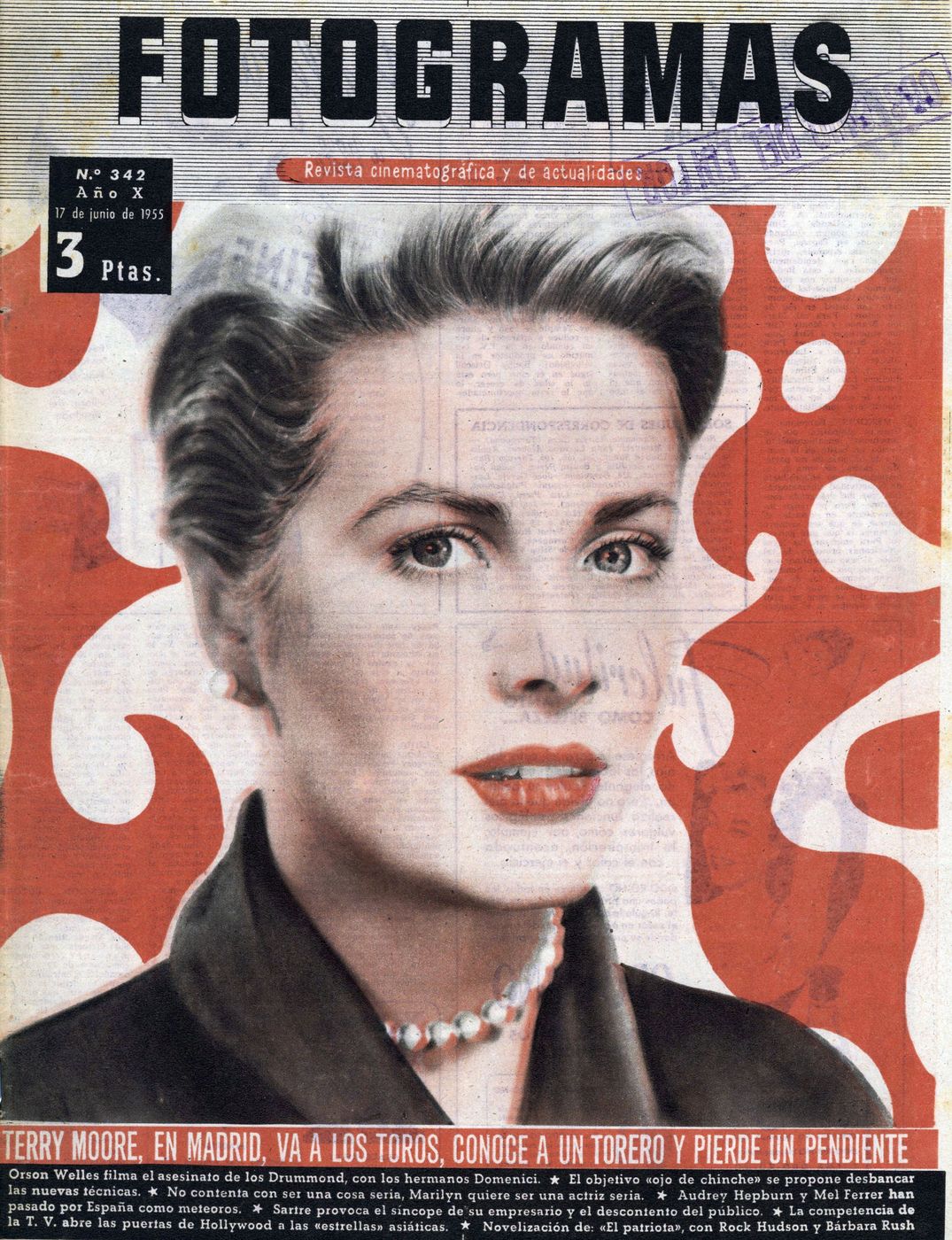 FOTOGRAMAS magazine cover Issue 342 16 June 1955