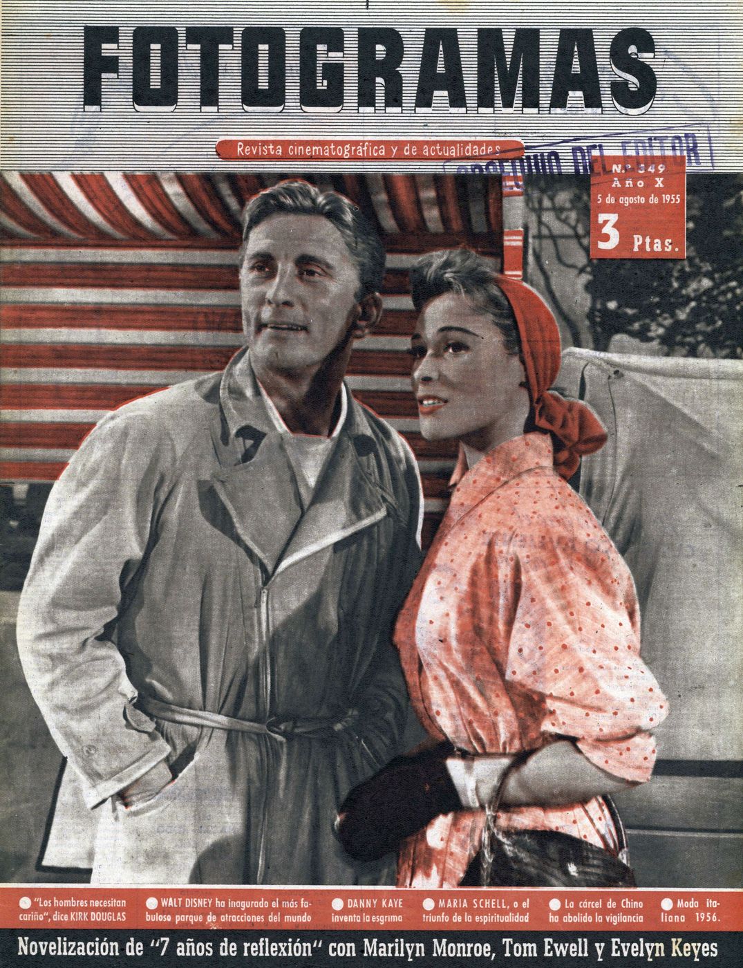 FOTOGRAMAS magazine cover Issue 349 4 August 1955