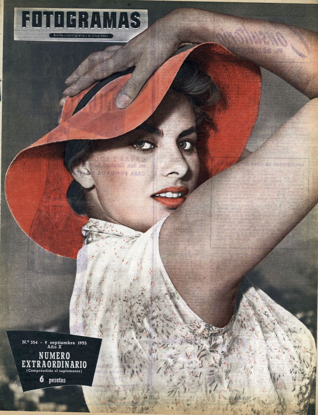FOTOGRAMAS magazine cover Issue 354 8 September 1955