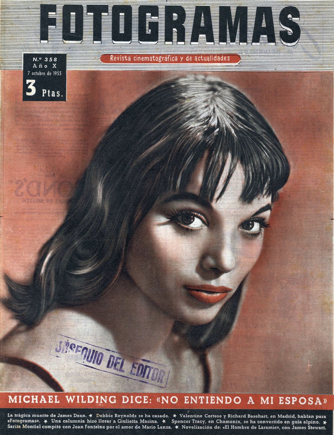 FOTOGRAMAS magazine cover Issue 358 6 October 1955