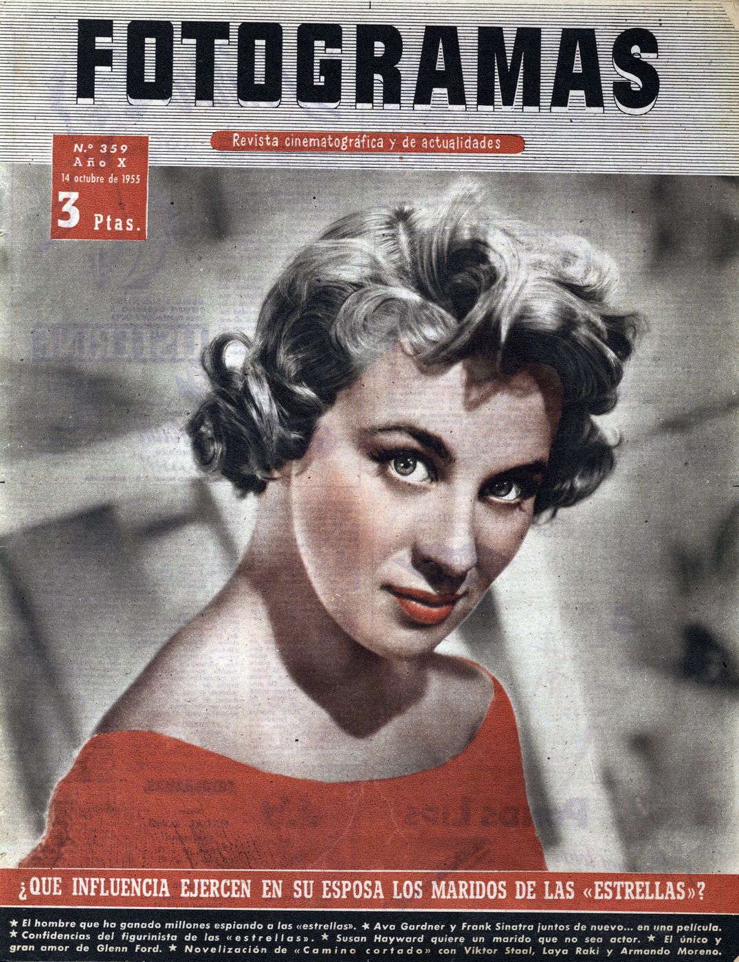 FOTOGRAMAS magazine cover Issue 359 13 October 1955