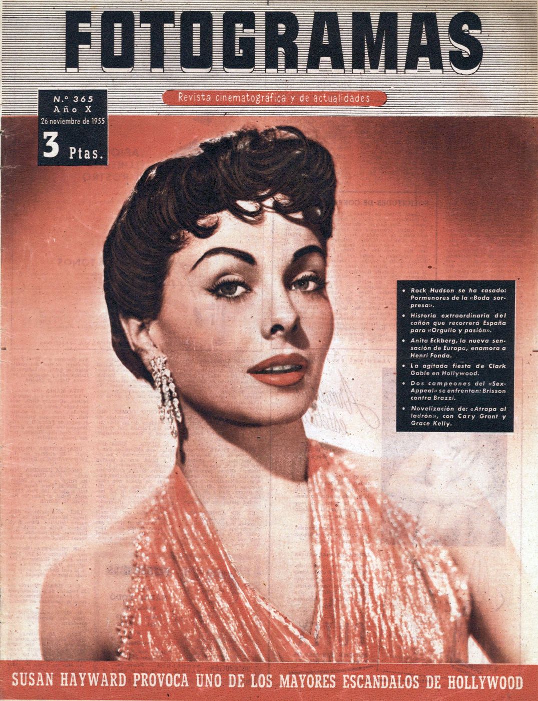 FOTOGRAMAS magazine cover Issue 365 24 November 1955
