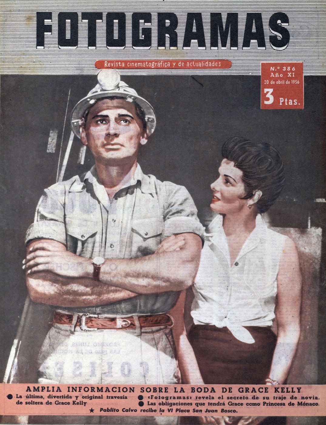 FOTOGRAMAS magazine cover Issue 386 20 April 1956