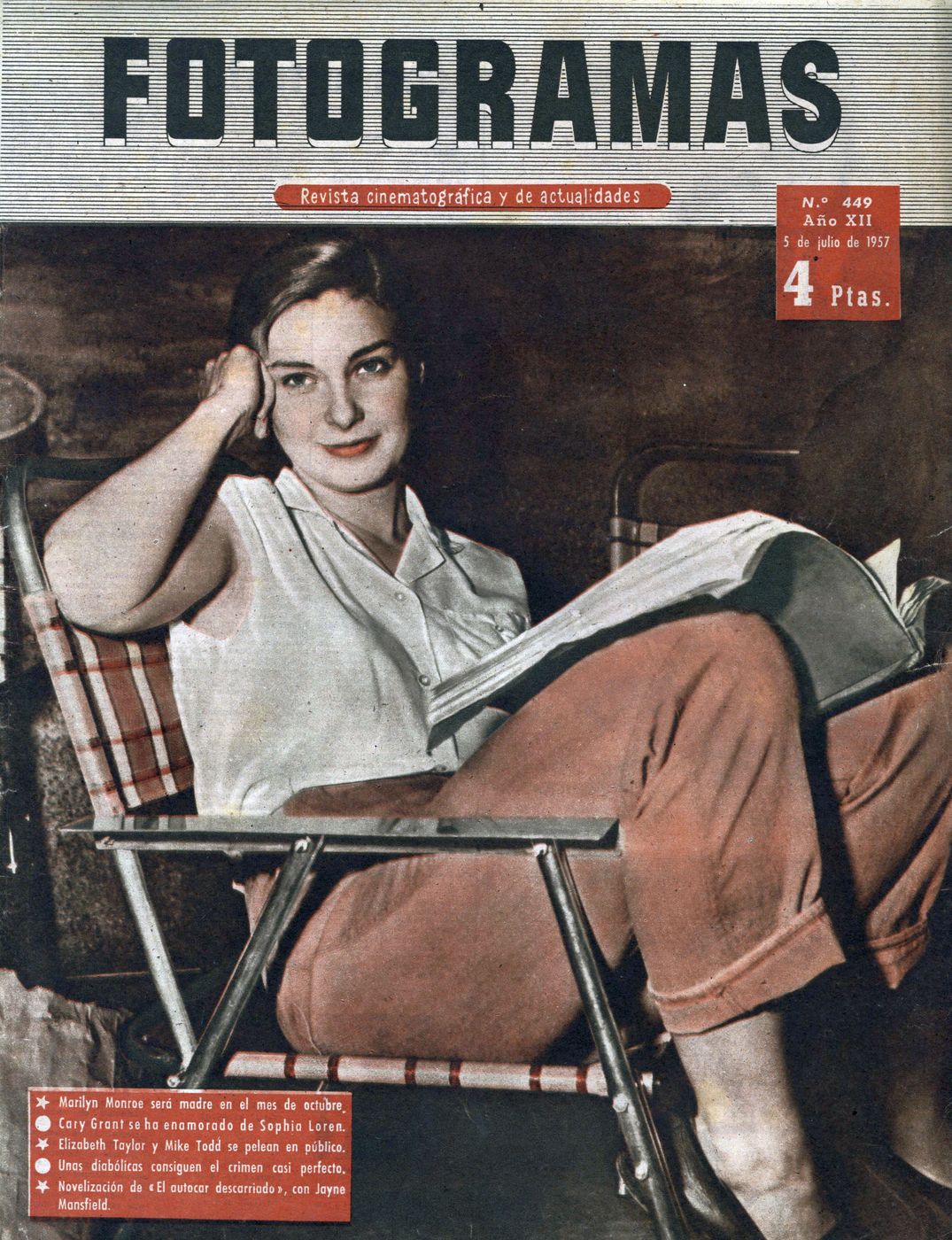 FOTOGRAMAS magazine cover Issue 449 5 July 1957