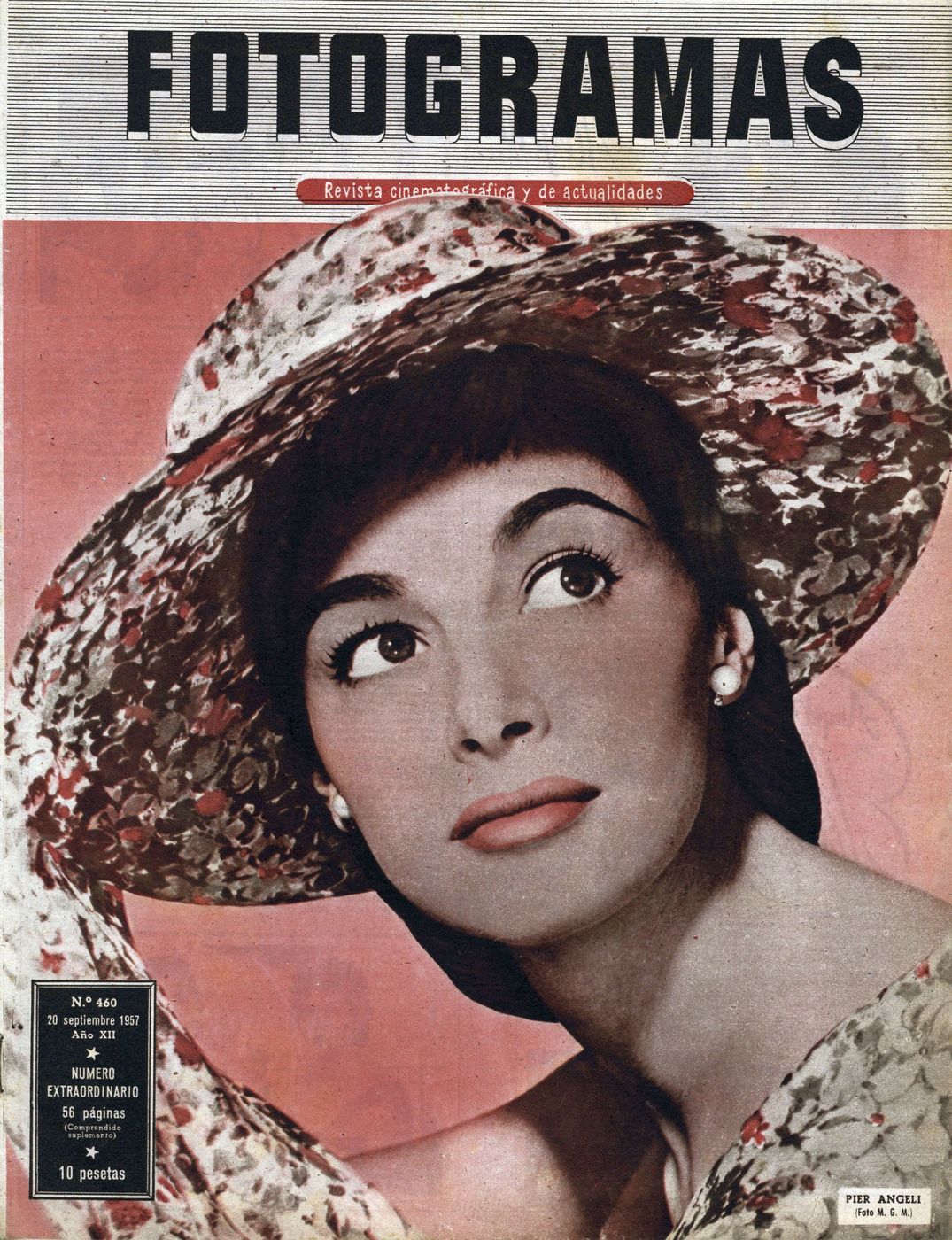 FOTOGRAMAS magazine cover Issue 460 20 September 1957