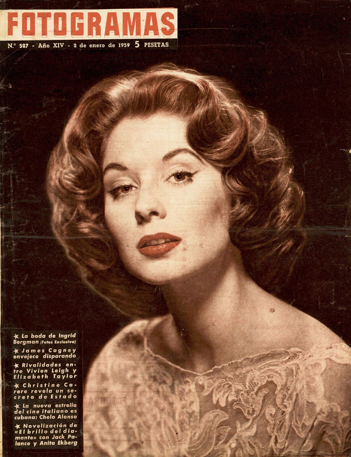 FOTOGRAMAS magazine cover Issue 527 2 January 1959