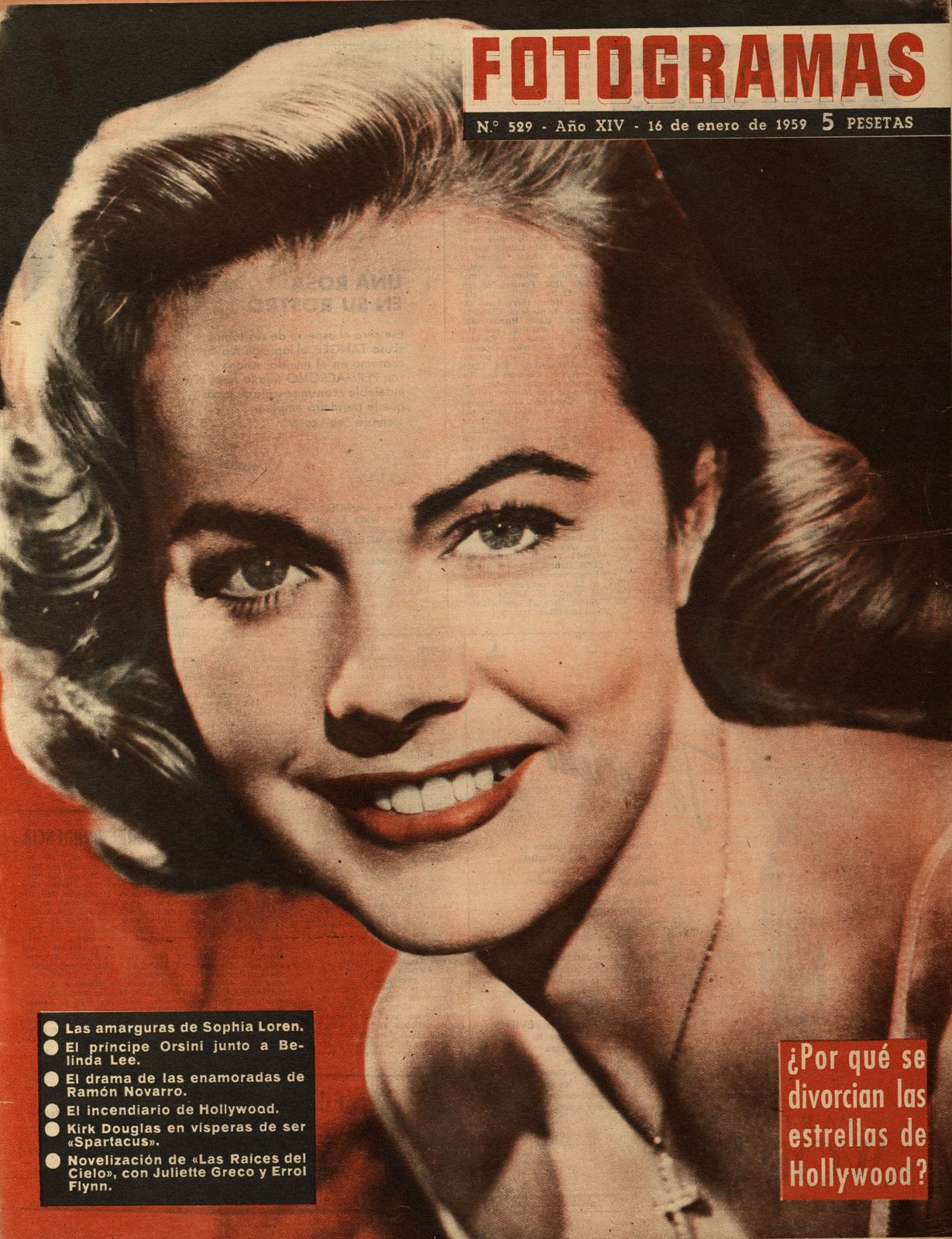 FOTOGRAMAS magazine cover Issue 529 16 January 1959