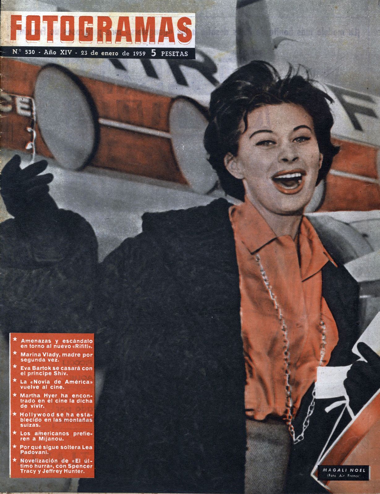 FOTOGRAMAS magazine cover Issue 530 23 January 1959